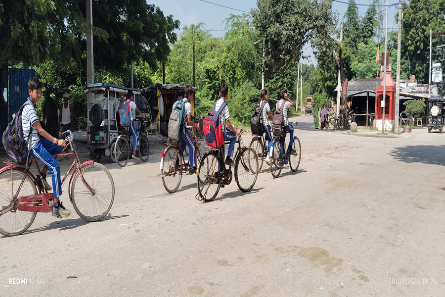 Children going to school